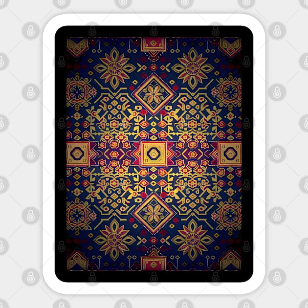 Beautiful rajastani royal pattern art Sticker by Spaceboyishere